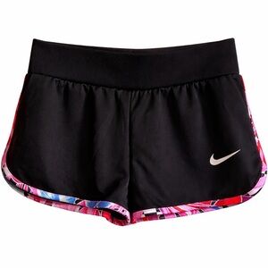 Nike Black Running Shorts Pink & Blue Trim Athletic Size M